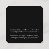 Carte De Visite Carré Martini / Mixologie (Dos)