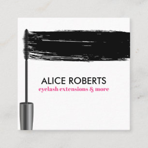 Carte De Visite Carré Mascara Strokes Eyelashes extension Barre de renfo
