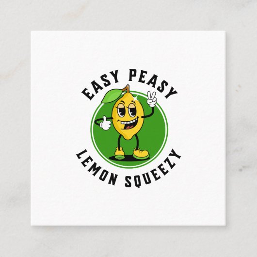 Carte De Visite Carré Mascot Lemon (Devant)