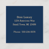 Carte de visite Carré Masculine Aquarelle Abstrait (Dos)