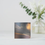 Carte de visite Carré Masculine Aquarelle Abstrait (Debout devant)