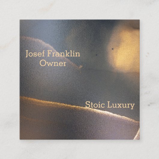 Carte de visite Carré Masculine Aquarelle Abstrait (Devant)