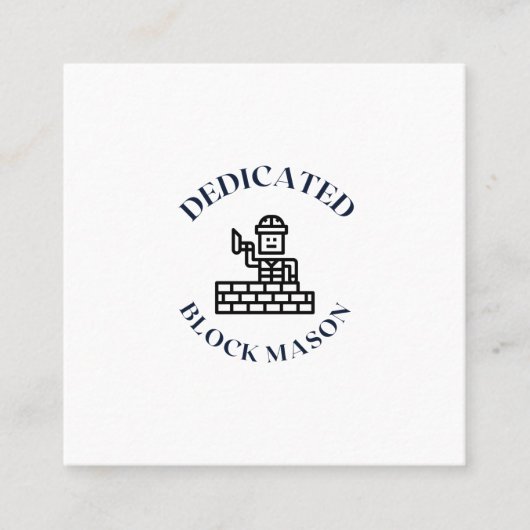 CARTE DE VISITE CARRÉ MASON BLOC DÉDIÉ (Devant)