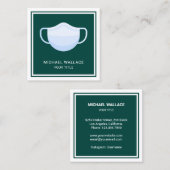 Carte De Visite Carré Masque de visage Médicale (Devant / Derrière)