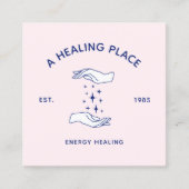 Carte De Visite Carré Massage Thérapie Boho Healing Hands Wellness (Devant)