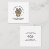 Carte De Visite Carré Massage Therapist Body Work Mehndi Henna Square (Devant / Derrière)