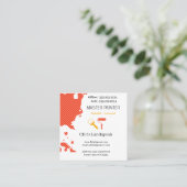 Carte De Visite Carré Masterpainter & motif de tableau de bord orange (Debout devant)