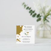 Carte De Visite Carré Masterpainter & motif de tableau de contrôle vert (Debout devant)