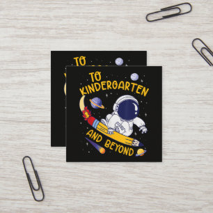 Carte De Visite Carré Maternelle et au-delà Astronaute Rentrée scolaire