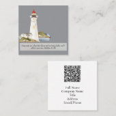 Carte De Visite Carré Matthieu 11:28 Phare (Devant / Derrière)