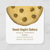 Carte De Visite Carré Me connecter | QR Code Simple Boulangerie Cookie (Devant)