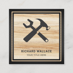 Carte De Visite Carré Mécanique de réparation automatique de main-d'oeuv