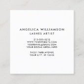 Carte De Visite Carré Mèches florales tropicales d'aquarelle de (Dos)