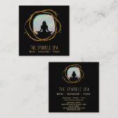 Carte De Visite Carré *~* Médaille Opal Gold Parties scintillant Woman (Devant / Derrière)