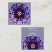 Carte De Visite Carré Méditation de Dream Lotus Mandala (Devant / Derrière)