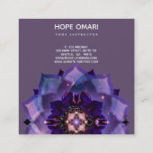 Carte De Visite Carré Méditation de Dream Lotus Mandala (Dos)