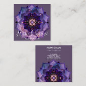 Carte De Visite Carré Méditation de Dream Lotus Mandala (Devant / Derrière)