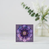 Carte De Visite Carré Méditation de Dream Lotus Mandala (Debout devant)