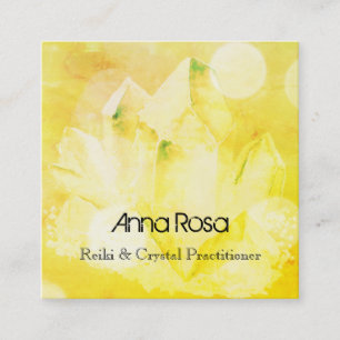 Carte De Visite Carré *~* Meilleur Nouvel Âge Reiki Crystal Yoga Reiki 