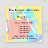 Carte De Visite Carré Meilleur service de nettoyage moderne (Devant)