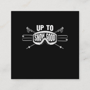 Carte De Visite Carré Meilleur Snowboard Ski Ride Cadeau Jusqu'À La Neig