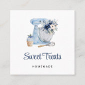 Carte De Visite Carré Mélangeur bleu (Devant)