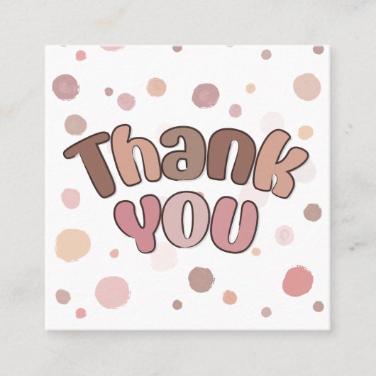 Carte De Visite Carré Merci (Devant)