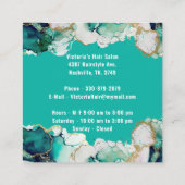 Carte De Visite Carré Merci Abstrait Green Elegant Business (Dos)