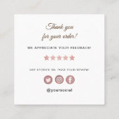 Carte De Visite Carré Merci de boulangerie (Dos)