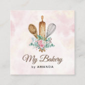 Carte De Visite Carré Merci de boulangerie (Devant)