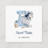 Carte De Visite Carré Merci de mélange bleu (Devant)