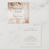 Carte De Visite Carré Merci En Marbre D'Agate Or Pour Commande Réduite (Devant / Derrière)