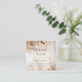 Carte De Visite Carré Merci En Marbre D'Agate Or Pour Commande Réduite (Debout devant)