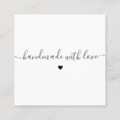 Carte De Visite Carré Merci lisse Brown simple (Dos)