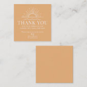 Carte De Visite Carré Merci moderne Sun et Beach Wave pour votre command (Devant / Derrière)