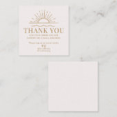 Carte De Visite Carré Merci moderne Sun et Beach Wave pour votre command (Devant / Derrière)