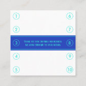 Carte De Visite Carré Merci multilingue Business Loyalty Punch (Dos)