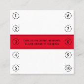 Carte De Visite Carré Merci multilingue Business Loyalty Punch (Dos)