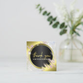 Carte De Visite Carré Merci Pour L'Achat D'Or Et D'Opal (Debout devant)