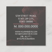 Carte De Visite Carré Merci pour soutenir mon entreprise (Dos)