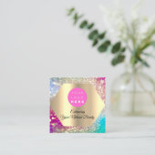 Carte De Visite Carré Merci Pour Votre Achat Logo De Luxe (Debout devant)