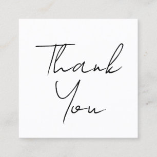 Carte De Visite Carré merci pour votre commande avec un script minimal m
