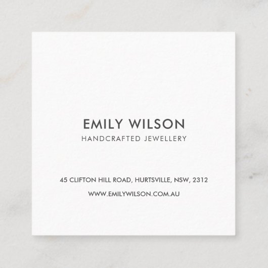 CARTE DE VISITE CARRÉ MERCI VERT JAUNE MINIMAL SIMPLE ET ÉLÉGANT (Dos)