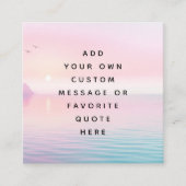 Carte De Visite Carré Message de devis personnalisé soleil aquarelle sur (Devant)