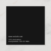 Carte De Visite Carré Métallique simple et professionnelle (Dos)