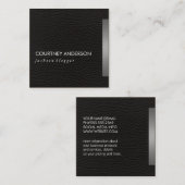 Carte De Visite Carré Métallurgie et cuir (Devant / Derrière)