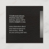 Carte De Visite Carré Métallurgie et cuir (Dos)