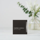 Carte De Visite Carré Métallurgie et cuir (Debout devant)