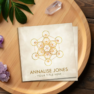 Carte De Visite Carré Métatron's Cube Sacred Geometry Ornament