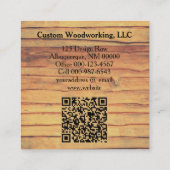 Carte De Visite Carré Métier de scie circulaire verte rustique (Dos)